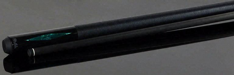 Bull Carbon Black with Iridescent Teal Inlays No Wrap Play Cue