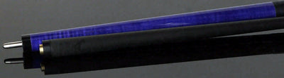 Bull Carbon Purple Stained Maple with Shell Inlays Play Cue with Textured Leather Wrap