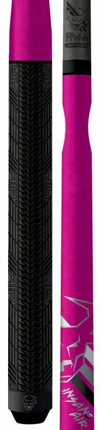 Bull Carbon Pink Perfection Insane Air Jump Cue with Multi-Zone Sport Grip Wrap