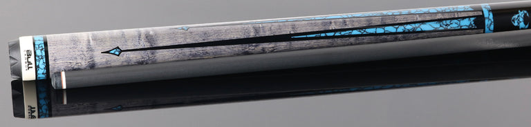 Bull Carbon By Jacoby Limited Edition Smoke Grey Blue Recon No Wrap Pool Cue with LD Carbon Fiber Shaft - BCUSA1N