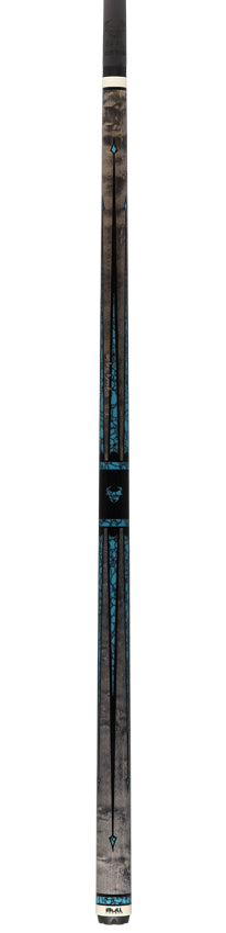 Bull Carbon By Jacoby Limited Edition Smoke Grey Blue Recon No Wrap Pool Cue with LD Carbon Fiber Shaft - BCUSA1N