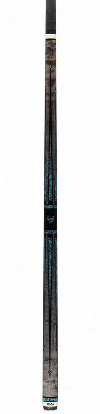 Bull Carbon By Jacoby Limited Edition Smoke Grey Blue Recon No Wrap Pool Cue with LD Carbon Fiber Shaft - BCUSA1N