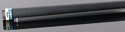 Bull Carbon By Jacoby Limited Edition Smoke Grey Blue Recon Pool Cue with Leather Wrap and LD Carbon Fiber Shaft - BCUSA1W