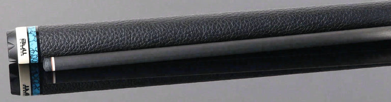 Bull Carbon By Jacoby Limited Edition Smoke Grey Blue Recon Pool Cue with Leather Wrap and LD Carbon Fiber Shaft - BCUSA1W