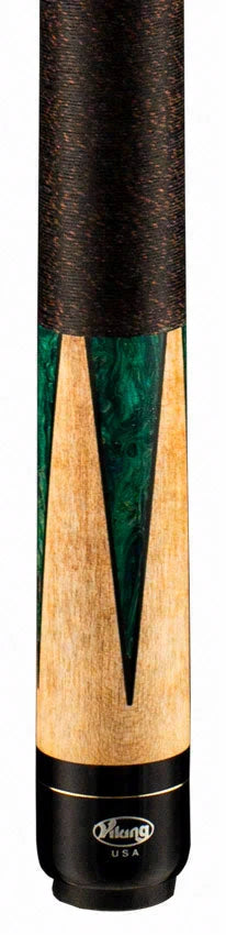 Viking Bedlam Series Cue - Khaki Stain and Green Commando Pearl - BE0304