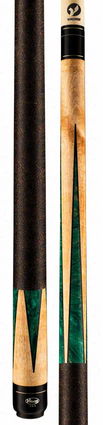 Viking Bedlam Series Cue - Khaki Stain and Green Commando Pearl - BE0304