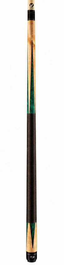 Viking Bedlam Series Cue - Khaki Stain and Green Commando Pearl - BE0304