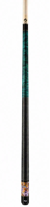 Viking Bedlam Series Cue - Teal Stain and Water Lily Premium Pearl - BE0308