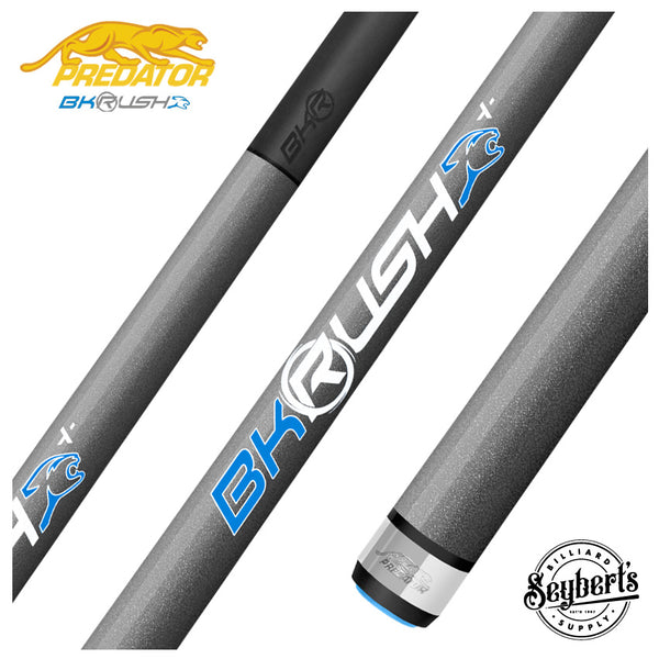 Predator BK Rush Tempest Grey Jump/Break Cue No Wrap - Seybert's