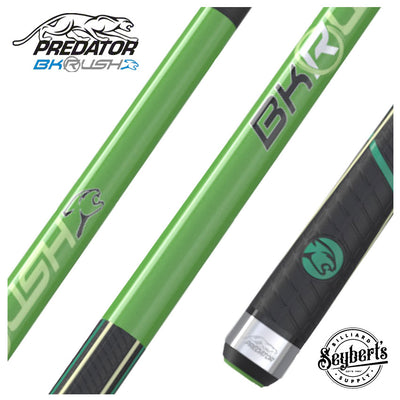 Predator BK Rush Neon Green Break Cue - Sport Wrap