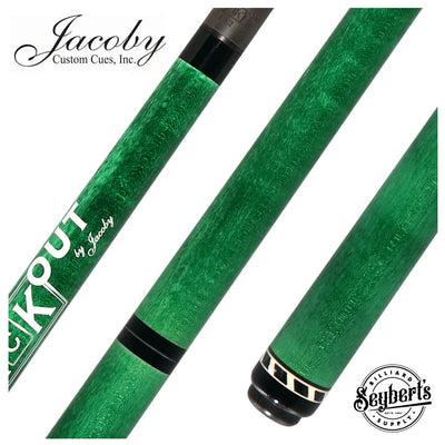 Jacoby BlaCkOut Green No Wrap Break/Jump Cue - JACBKOUTGR