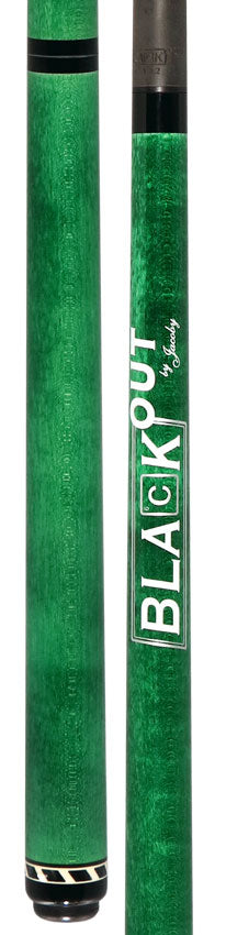 Jacoby BlaCkOut Green No Wrap Break/Jump Cue - JACBKOUTGR