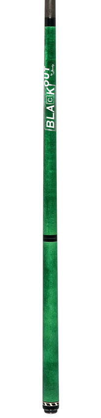 Jacoby BlaCkOut Green No Wrap Break/Jump Cue - JACBKOUTGR