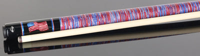 Viking Defender Series Rosewood Forearm and Blue Premium Pearl Points Pool Cue