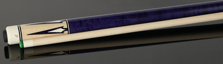 Pechauer JP T Series No-Stained Maple with Purple Pearl Points No Wrap Pool Cue