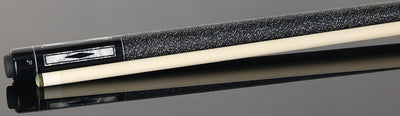 Pechauer JP T Series Ebony-Stained Maple with Sim. Ebony and Pearl Framed Points Pool Cue with Linen Wrap