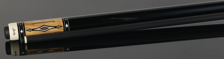 Jacoby Heritage Collection Olivewood with Cocobolo Inlays and Ebonized Maple No Wrap Pool Cue