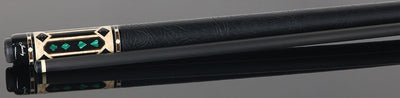 Jacoby Gambler Malachite Custom Pool Cue with 12.3mm Jacoby Black V4 Carbon Shaft