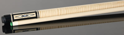 Pechauer Pro R Series Ebony-Stained Maple with Maple Points and Pearl Diamonds No Wrap Pool Cue