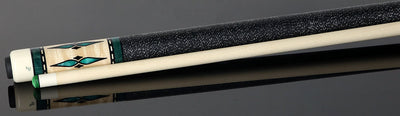 Pechauer JP T Series Teal-Stained Maple Pool Cue with Linen Wrap