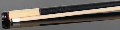 1811 Model 4 Maple Forearm with Cocobolo Graphic Points and Black Embossed Lizard Wrap Pool Cue Butt - Uni-Loc