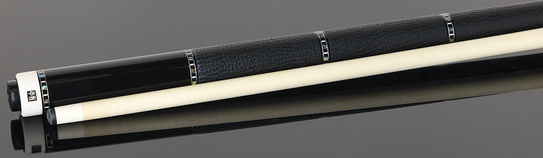 Cuelees Male Phoenix Black Pool Cue with Split Sharkskin Wrap