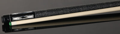 Pechauer JP T Series Ebony-Stained Maple with Sim. Ebony and Pearl Framed Points Pool Cue with Linen Wrap