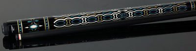 Longoni Ogiva Ocean No Wrap Pool Cue with Luna Nera Pure Graphite Shaft
