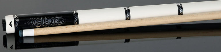 Cueroc Goth 3 Black with Silver Graphic No Wrap Pool Cue