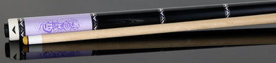 Cueroc Goth 2 Purple with Silver Graphic No Wrap Pool Cue