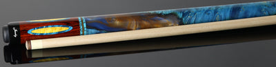 Jacoby Custom Impregnated Burl, Cocobolo and Turquoise Play Cue - 0724-318