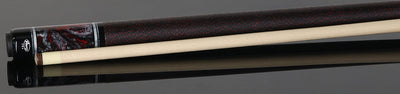 Viking Twilight Series Smoke-Stained Curly Maple with Crimson Storm Premium Pearl Play Cue
