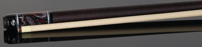 Viking Twilight Series Smoke-Stained Curly Maple with Crimson Storm Premium Pearl Play Cue