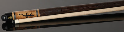 McDermott  G Series Walnut Stained Maple with Black Juma Gecko Inlays Pool Cue - G516