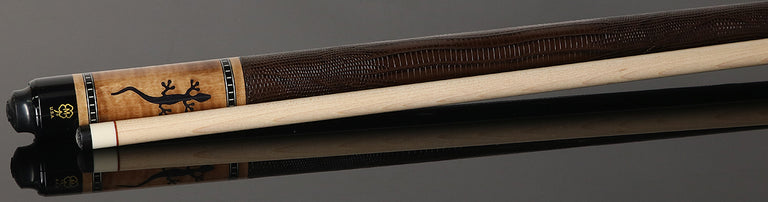 McDermott  G Series Walnut Stained Maple with Black Juma Gecko Inlays Pool Cue - G516