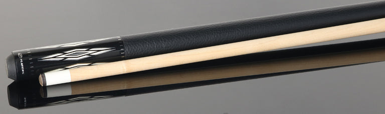 Players Exotic Series Midnight Black with Silver Graphic Pool Cue - E2305