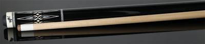 Dufferin Midnight Black with White Recon Wrapless Graphic Pool Cue - D492