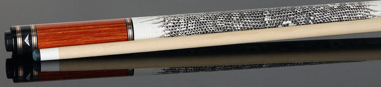 Cueroc Galaxy Dymond Tulipwood Pool Cue with Ring-Tailed Lizard Wrap