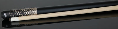 Dufferin Matte Black with Gold Triangle Design Wrapless Graphic Pool Cue - D348