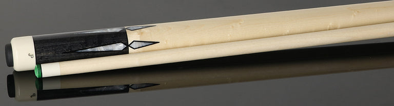Pechauer JP T Series Carbon-Stained Maple with Sim. Ivory Points No Wrap Pool Cue