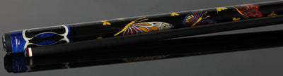 Longoni Papilio Lux Arcobaleno Pool Cue with American Luna Nera Pure Graphite shaft