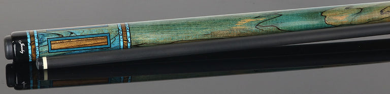 Jacoby Bocote and Spalted Maple Custom Pool Cue with 12.3mm Jacoby Black V4 Carbon Shaft