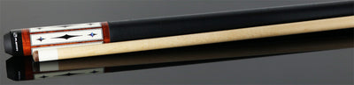 Players Coffee Stain with Sim. Bone Points Graphic Series Pool Cue - G4143