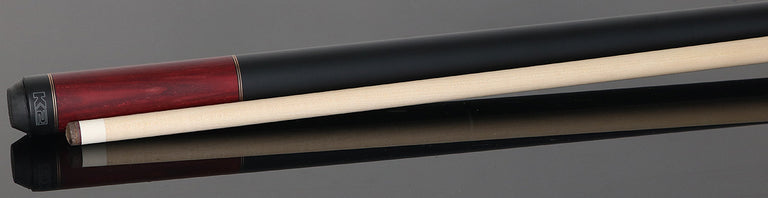 K2 Red-Stained Ash No Wrap Pool Cue with 12.50mm K2 LD Shaft