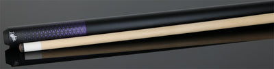 Dufferin Matte Black with Purple Triangle Design Wrapless Graphic Pool Cue - D349