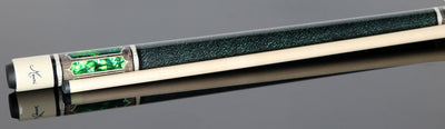 Meucci 2020 Cue - Grey with Green Pearl and Black/Green Wrap - Pro Shaft