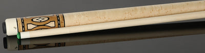 Pechauer JP T Series Natural-Stained Maple with Sim. Ebony Framed Maple and Sim. Ivory Inlays No Wrap Pool Cue