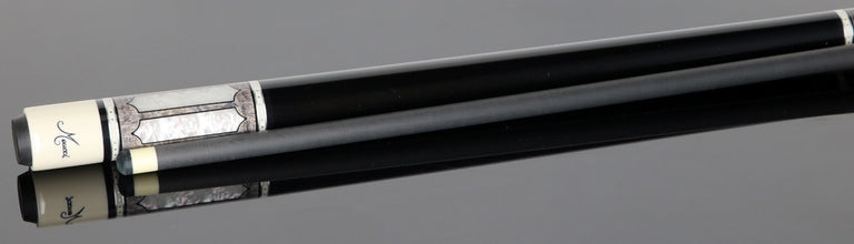 Meucci 2020 Cue - Grey - Mother of Pearl - Black Wrap - Carbon Shaft