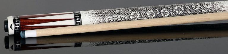 Cueroc Pterosaur Rengas with White Juma Points Pool Cue with Ring-Tailed Lizard Wrap