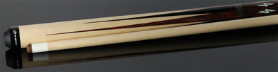 Players Maple with Black and Cocobolo Points Wrapless Graphic Series Pool Cue - G4149